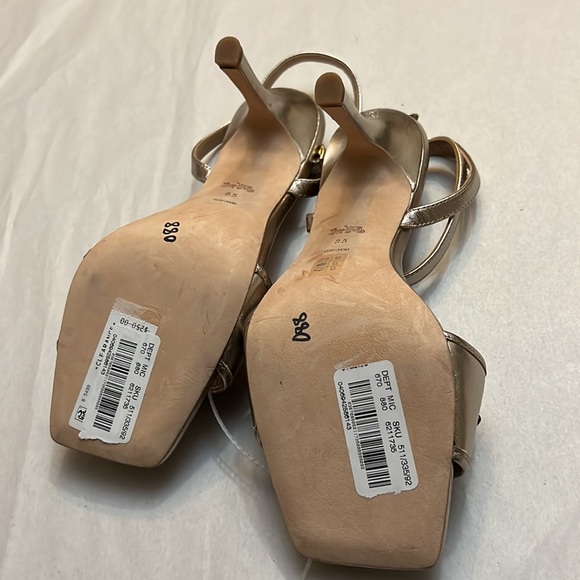 COACH Kyra Metallic Leather Sandal - Picture 12 of 12